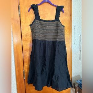 JCrew Black Dress with Embroidery XL